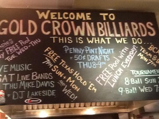 Gold Crown Billiards Bar & Grill